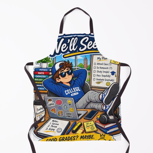 Item preview, Academically, We’ll See – Funny College Student Humor designed and sold by sketchicos.