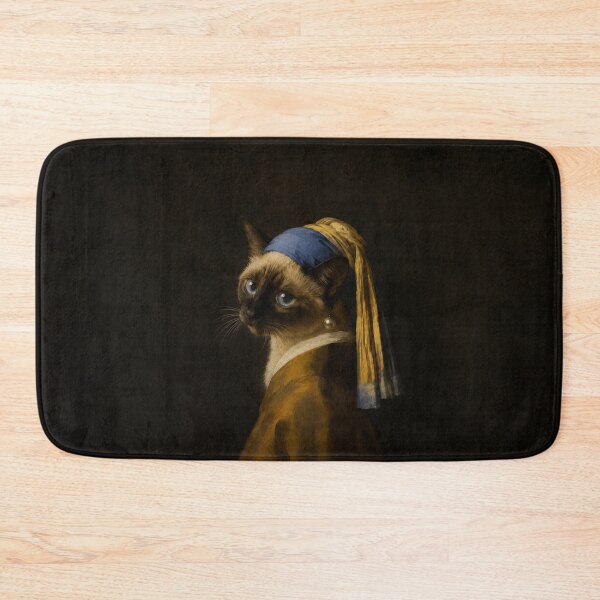 Item preview, Kitty with a Pearl Earring - Vermeer Cat Parody designed and sold by TheCatIsOnMyLap.