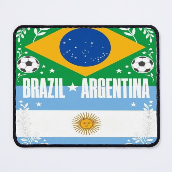 Item preview, Brazil vs Argentina Minimalist Football Match Poster designed and sold by Nexus Space.