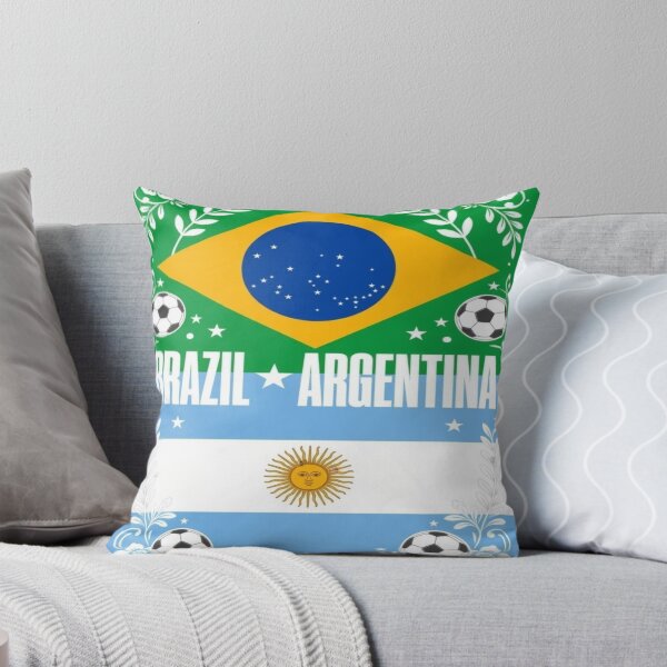 Item preview, Brazil vs Argentina Minimalist Football Match Poster designed and sold by Nexus Space.