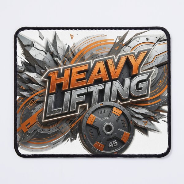 Item preview, Artistic Orange HEAVY LIFTING 3D Text Art designed and sold by dazzlemakers.