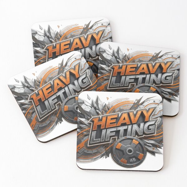 Item preview, Artistic Orange HEAVY LIFTING 3D Text Art designed and sold by dazzlemakers.