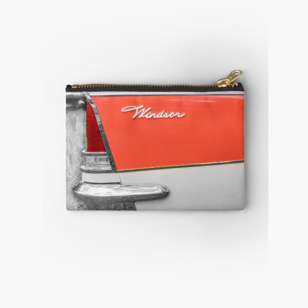 Item preview, 1957 Chrysler Windsor Desert Rose and Gauguin Red Technical Blueprint Car Poster designed and sold by RichFrancoCars.