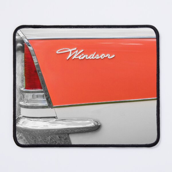 Item preview, 1957 Chrysler Windsor Desert Rose and Gauguin Red Technical Blueprint Car Poster designed and sold by RichFrancoCars.