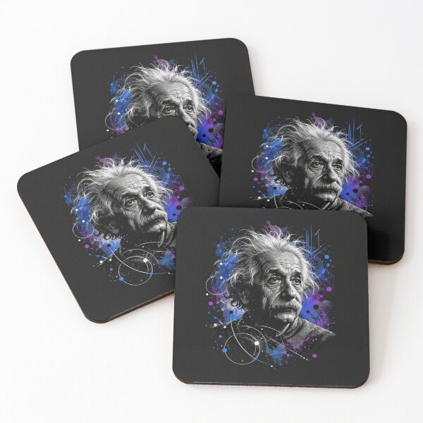 Item preview, Albert Einstein Genius Physics Splash Art Portrait designed and sold by Owcomm.
