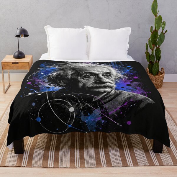 Item preview, Albert Einstein Genius Physics Splash Art Portrait designed and sold by Owcomm.