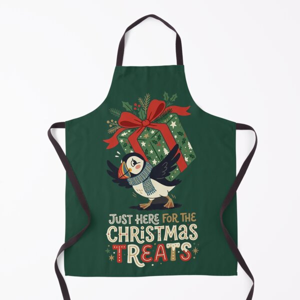 Item preview, Just Here for the Christmas Treats Puffin designed and sold by PunchDrop.