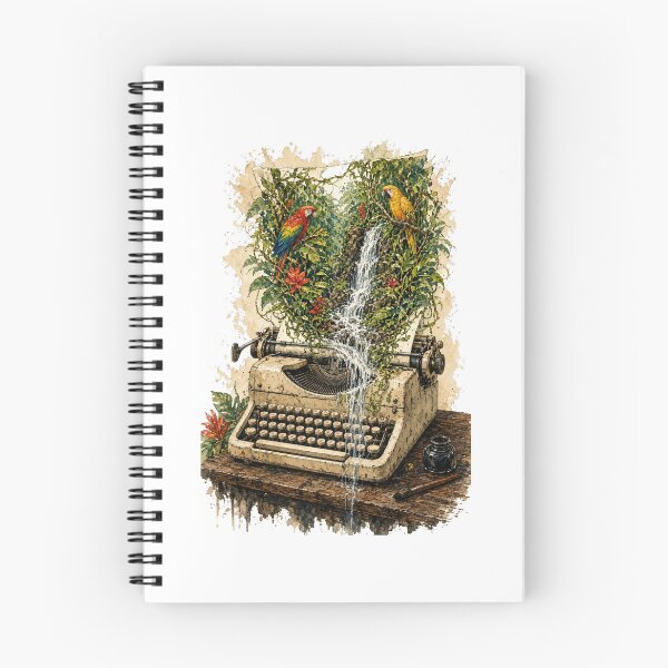 Item preview, Vintage Typewriter Jungle Waterfall designed and sold by Meemana.