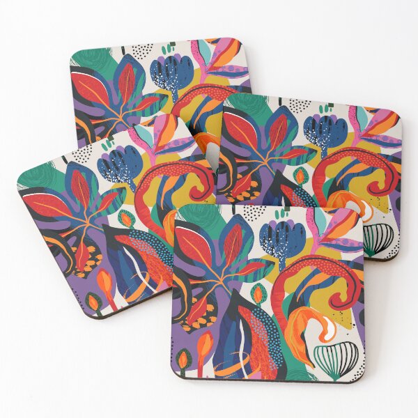 Item preview, Modern Trendy Colorful Abstract Floral And Leaves designed and sold by DEC02.
