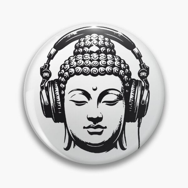 Item preview, Buddha with headphones designed and sold by MayMugs.