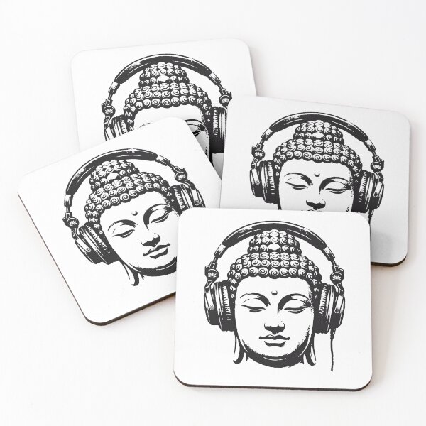 Item preview, Buddha with headphones designed and sold by MayMugs.