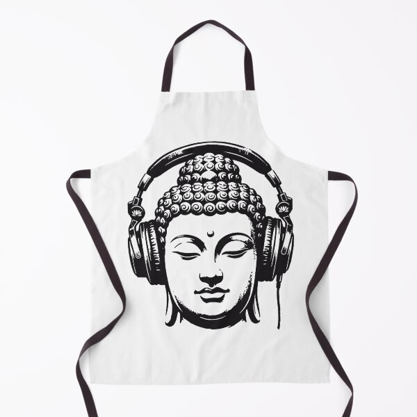 Item preview, Buddha with headphones designed and sold by MayMugs.