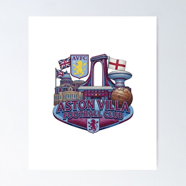 Item preview, Aston Villa Football Club Mosaic Heritage Art designed and sold by annaarthk.