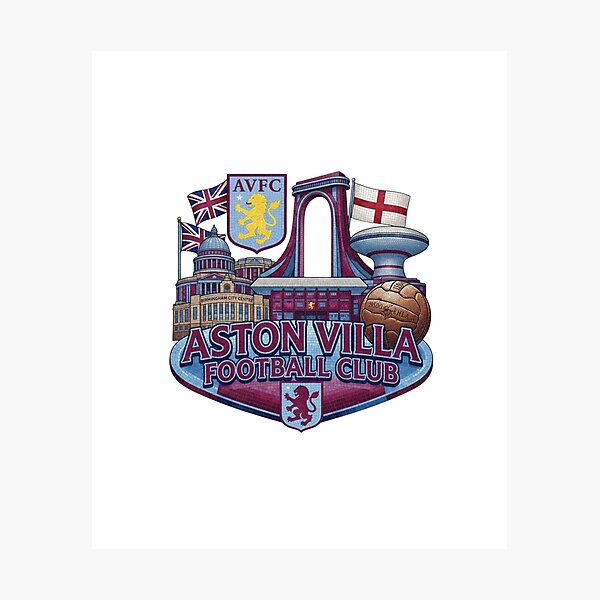 Item preview, Aston Villa Football Club Mosaic Heritage Art designed and sold by annaarthk.