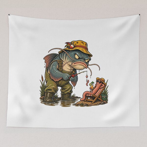 Item preview, Funny Fishing Adventures for Anglers and Fishermen designed and sold by AMICO77.