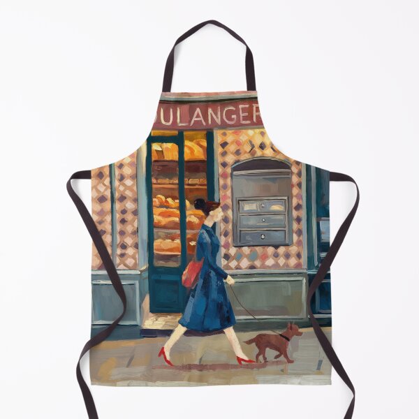 Item preview, Evening Walk Past the Boulangerie – Parisian Street Scene Art designed and sold by CARRAANN.