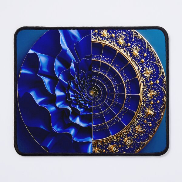 Item preview, Intricate Duality of Royal Navy Velvet and Gold Filigree designed and sold by Vicky Brago-Mitchell®.