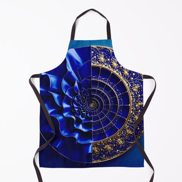 Item preview, Intricate Duality of Royal Navy Velvet and Gold Filigree designed and sold by Vicky Brago-Mitchell®.