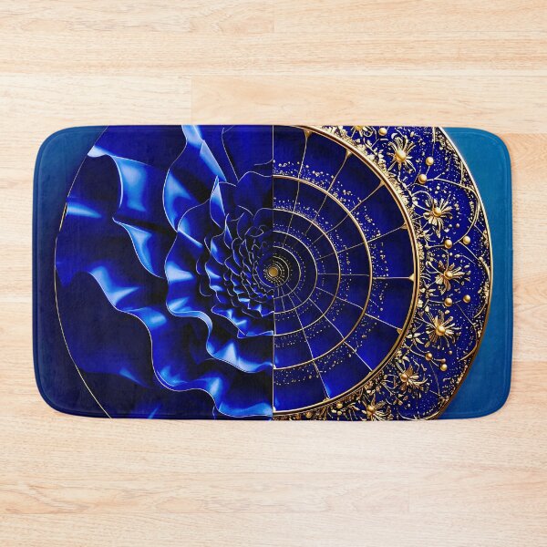 Item preview, Intricate Duality of Royal Navy Velvet and Gold Filigree designed and sold by Vicky Brago-Mitchell®.