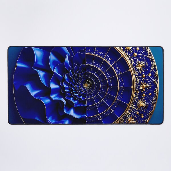 Item preview, Intricate Duality of Royal Navy Velvet and Gold Filigree designed and sold by Vicky Brago-Mitchell®.