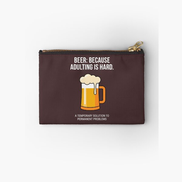 Item preview, Beer, because being an adult is hard. designed and sold by MyHappyArtShop.