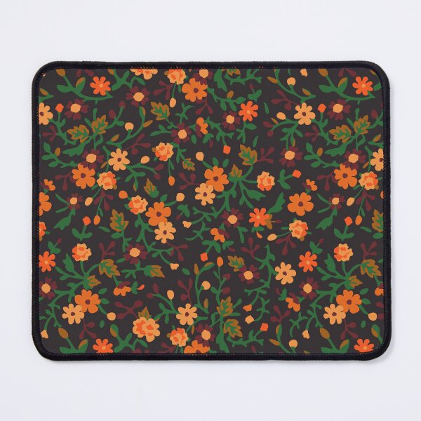 Item preview, Vintage Cottagecore Calico Floral in Autumnal Brown + Orange designed and sold by YesterdayColl.
