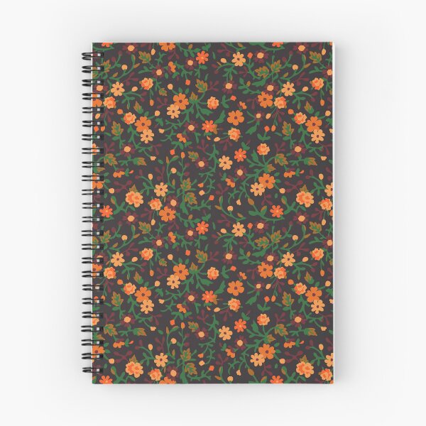 Item preview, Vintage Cottagecore Calico Floral in Autumnal Brown + Orange designed and sold by YesterdayColl.