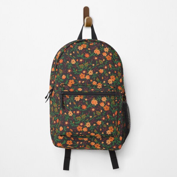 Item preview, Vintage Cottagecore Calico Floral in Autumnal Brown + Orange designed and sold by YesterdayColl.