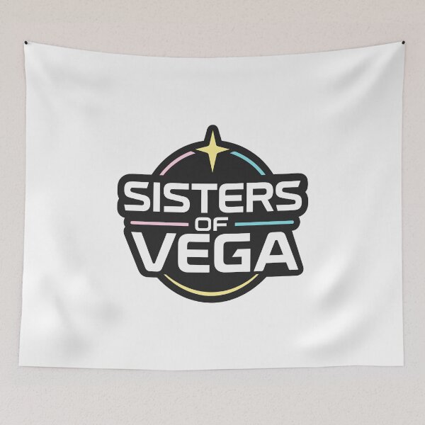 Item preview, SISTERS OF VEGA ✨ Logo Classic (Pink/Turquoise) ©️ Simone Morana Cyla designed and sold by CYLA WORLD | Official Store.
