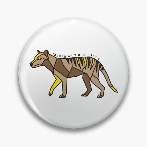 Item preview, Geometric Tasmanian Tiger - Yellow Accent designed and sold by AnimalsKnowAll.