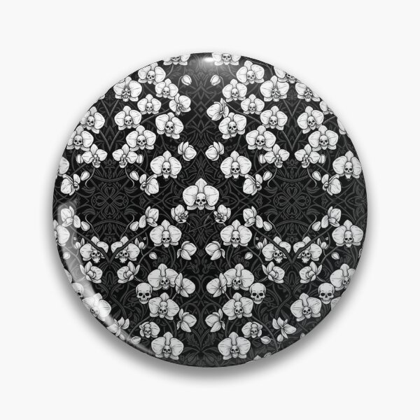 Item preview, Gothic Skull Orchids Pattern Dark Floral designed and sold by Owcomm.