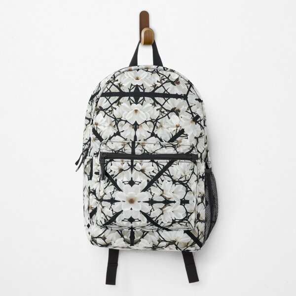 Item preview, Symmetrical White Floral Geometric Pattern Art designed and sold by Owcomm.
