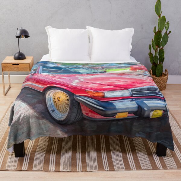 Item preview, Classic Red Mercedes 560SL R107 Convertible Art Print designed and sold by RichFrancoCars.