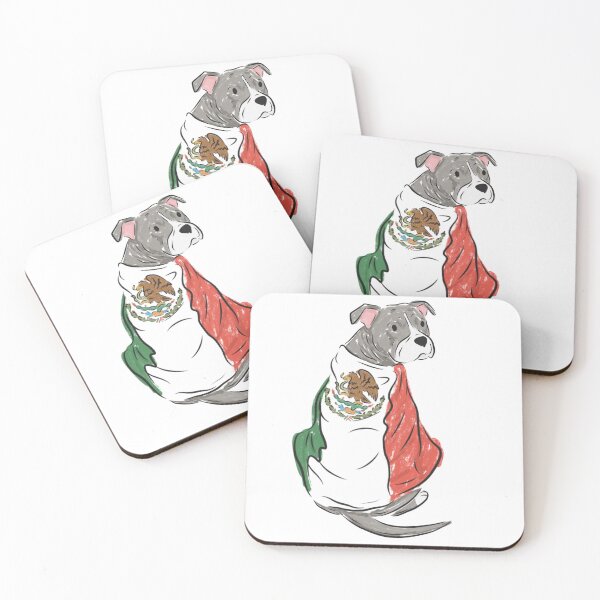 Item preview, Staffordshire wearing Mexico Flag  designed and sold by lovemydoggie.