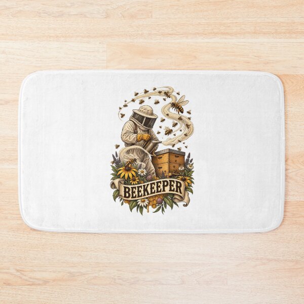 Item preview, Beekeeping Honey Bee and Beekeeper Illustration designed and sold by AMICO77.