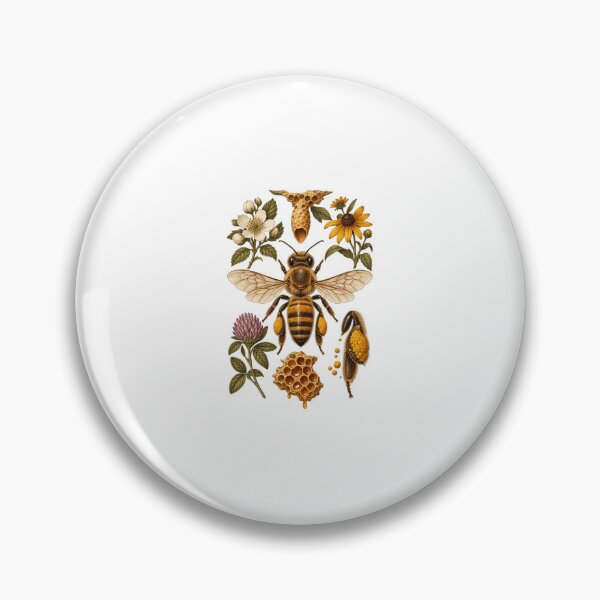 Item preview, Beekeeping Honey Bee and Beekeeper Illustration designed and sold by AMICO77.