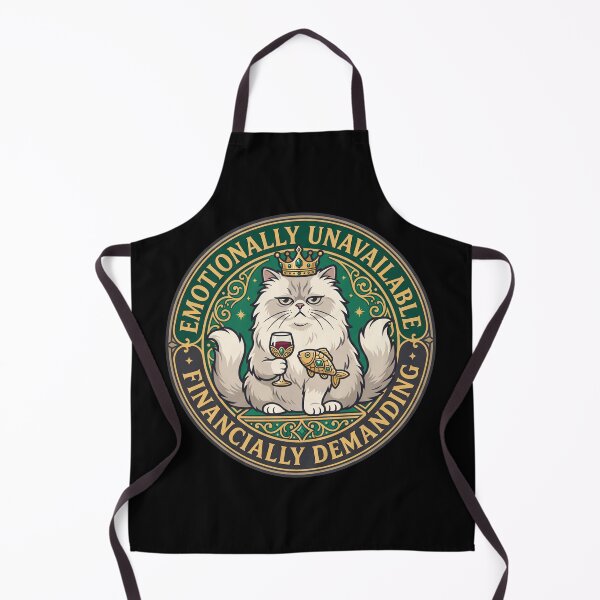 Item preview, Emotionally Unavailable Financially Demanding Cat Sticker designed and sold by Oommen Studio .