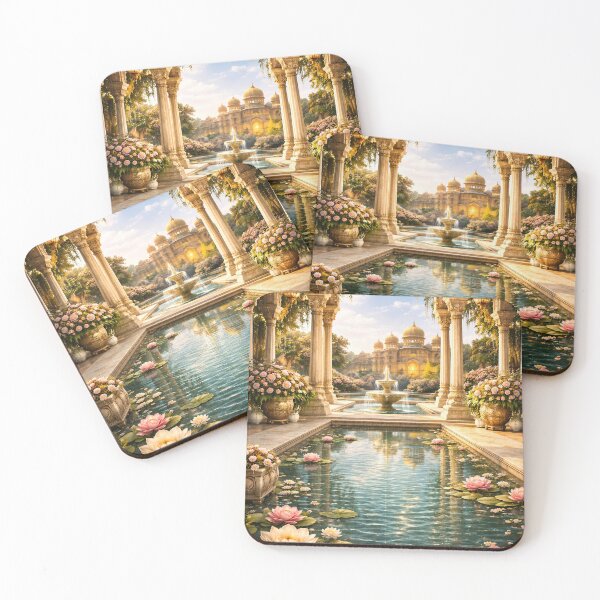 Item preview, Royal Mughal Palace Garden with Lotus Fountain designed and sold by AnjaSarahArt.