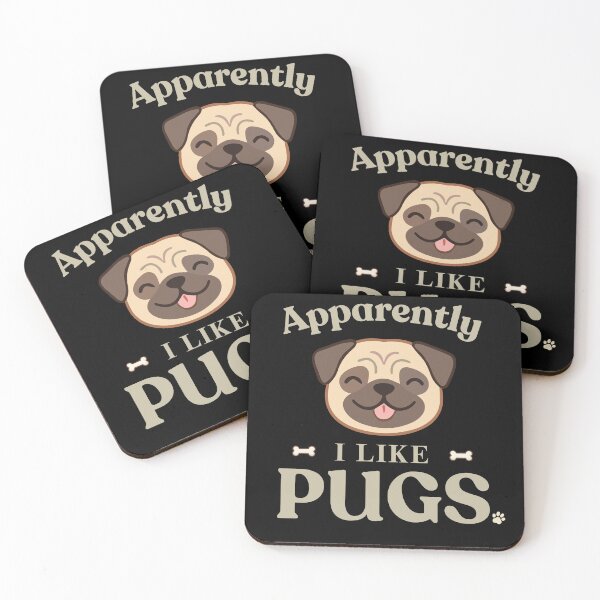 Item preview, Apparently I Like Pugs Funny Cute Dog Lover Humor designed and sold by Assile-Crafters.