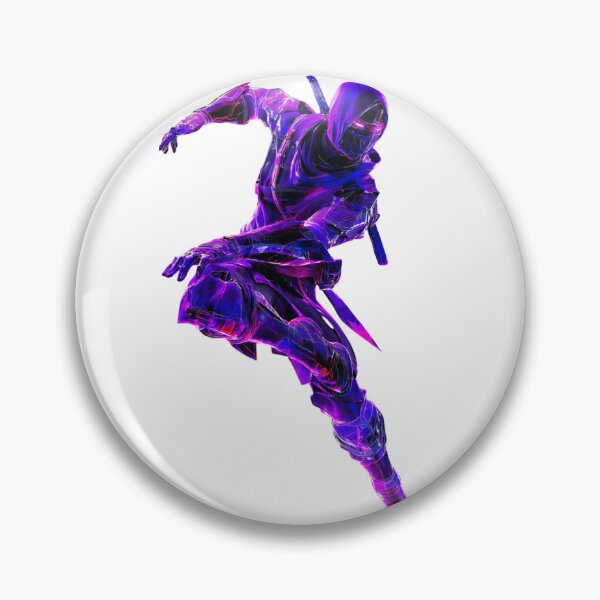 Item preview, Neon purple Ninja Warrior Action Pose  designed and sold by LC&LCPlatform.