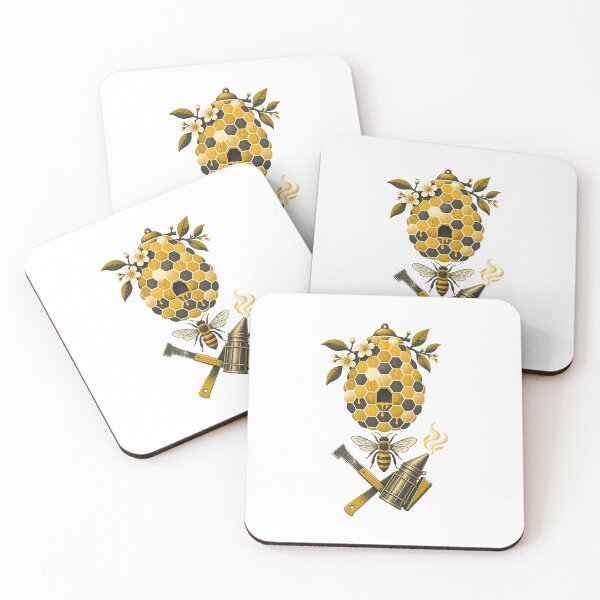 Item preview, Beekeeping Honey Bee and Beekeeper Illustration designed and sold by AMICO77.