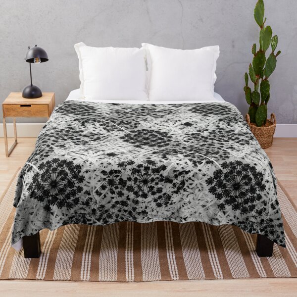 Item preview, Monochrome Queen Annes Lace Floral Garden Pattern designed and sold by Owcomm.