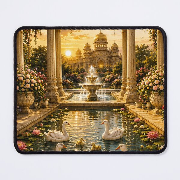 Item preview, White Swans in the Royal Palace Garden designed and sold by AnjaSarahArt.
