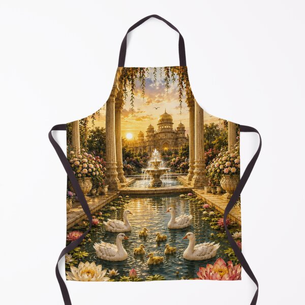 Item preview, White Swans in the Royal Palace Garden designed and sold by AnjaSarahArt.