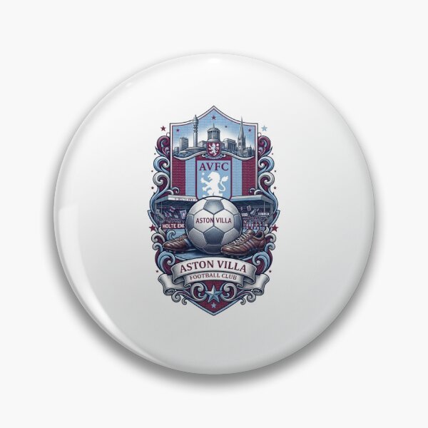 Item preview, Aston Villa Football Crest Retro Vintage Heritage designed and sold by annaarthk.