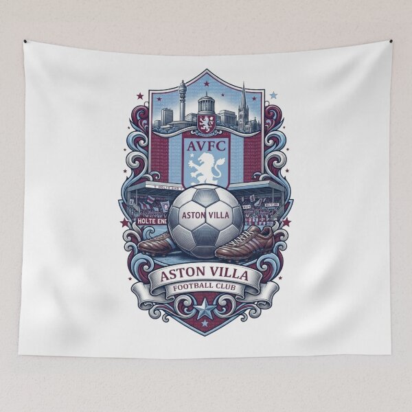 Item preview, Aston Villa Football Crest Retro Vintage Heritage designed and sold by annaarthk.