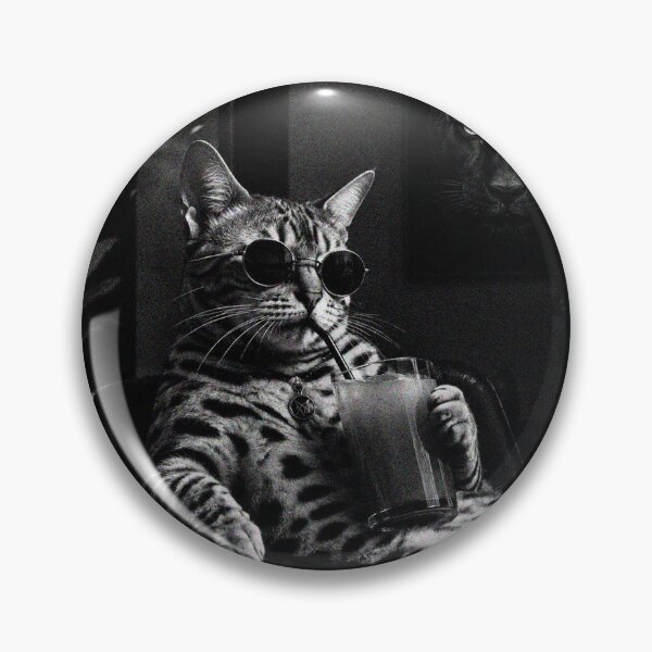 Item preview, Bengal Cat In His Aura – Cool Cat With Sunglasses and Juice designed and sold by minstore.