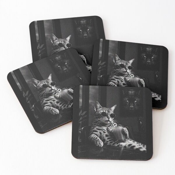 Item preview, Bengal Cat In His Aura – Cool Cat With Sunglasses and Juice designed and sold by minstore.