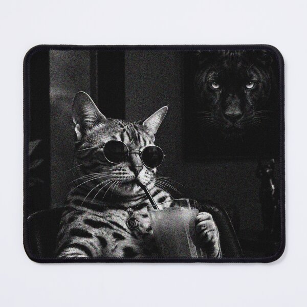 Item preview, Bengal Cat In His Aura – Cool Cat With Sunglasses and Juice designed and sold by minstore.