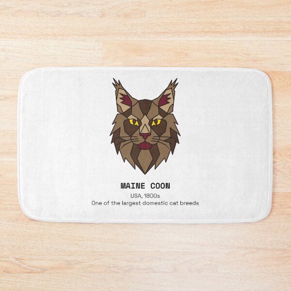 Item preview, Geometric Maine Coon Cat designed and sold by AnimalsKnowAll.